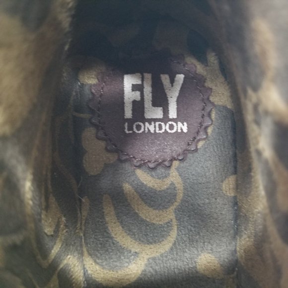 Fly London Boots Womens 38 Yip Ankle Booties Wedge Side Zipper F500505001 Brown - Picture 8 of 16